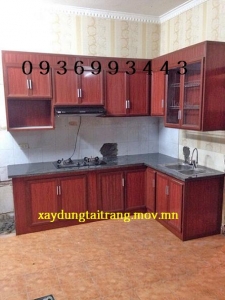 thi cong tu bep nhom van go chu L