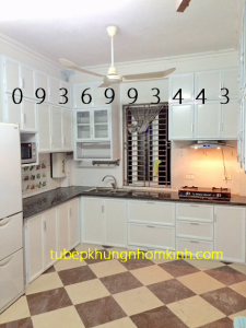 Tủ bếp nhôm sơn tĩnh điện đẹp