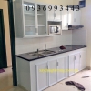 tủ bếp nhôm sơn tĩnh điện chữ I - anh 1