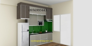 thiết kế tủ bếp Laminate chữ I