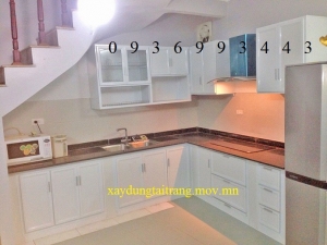 Tủ bếp nhôm chữ L