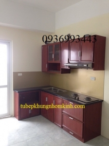 tủ bếp nhôm kính